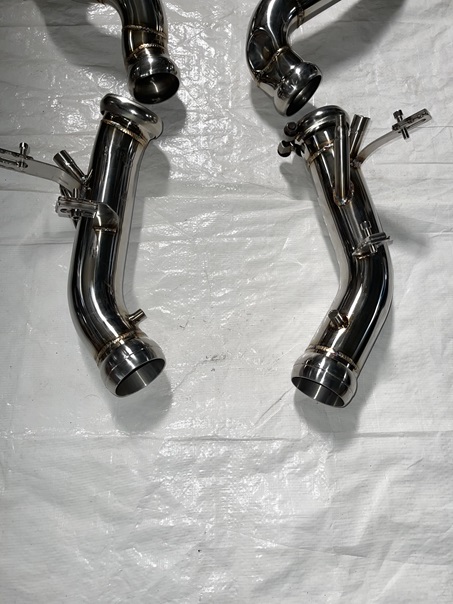 Downpipe Mercedes Benz E63 AMG W213 S213 M177 E63S Edelstahl 76mm with fake Kat