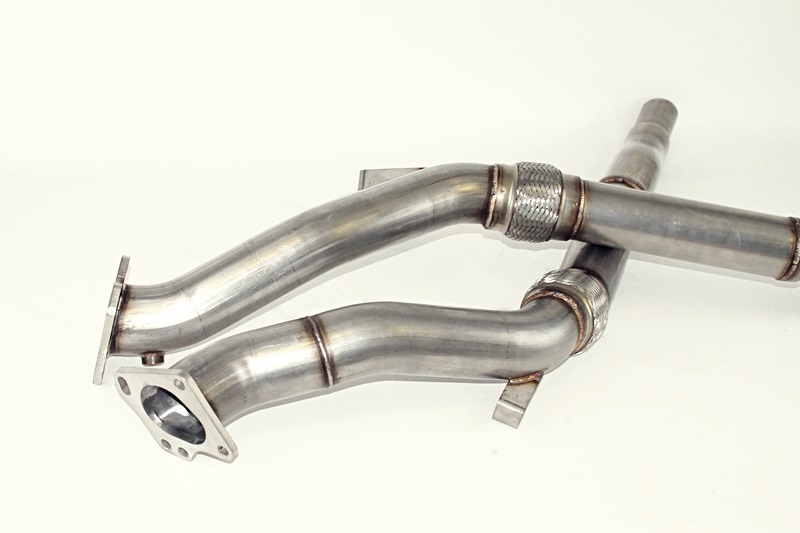 Audi S4 B5 2.7 Biturbo Performance Hosenrohre 3" 76mm V2A