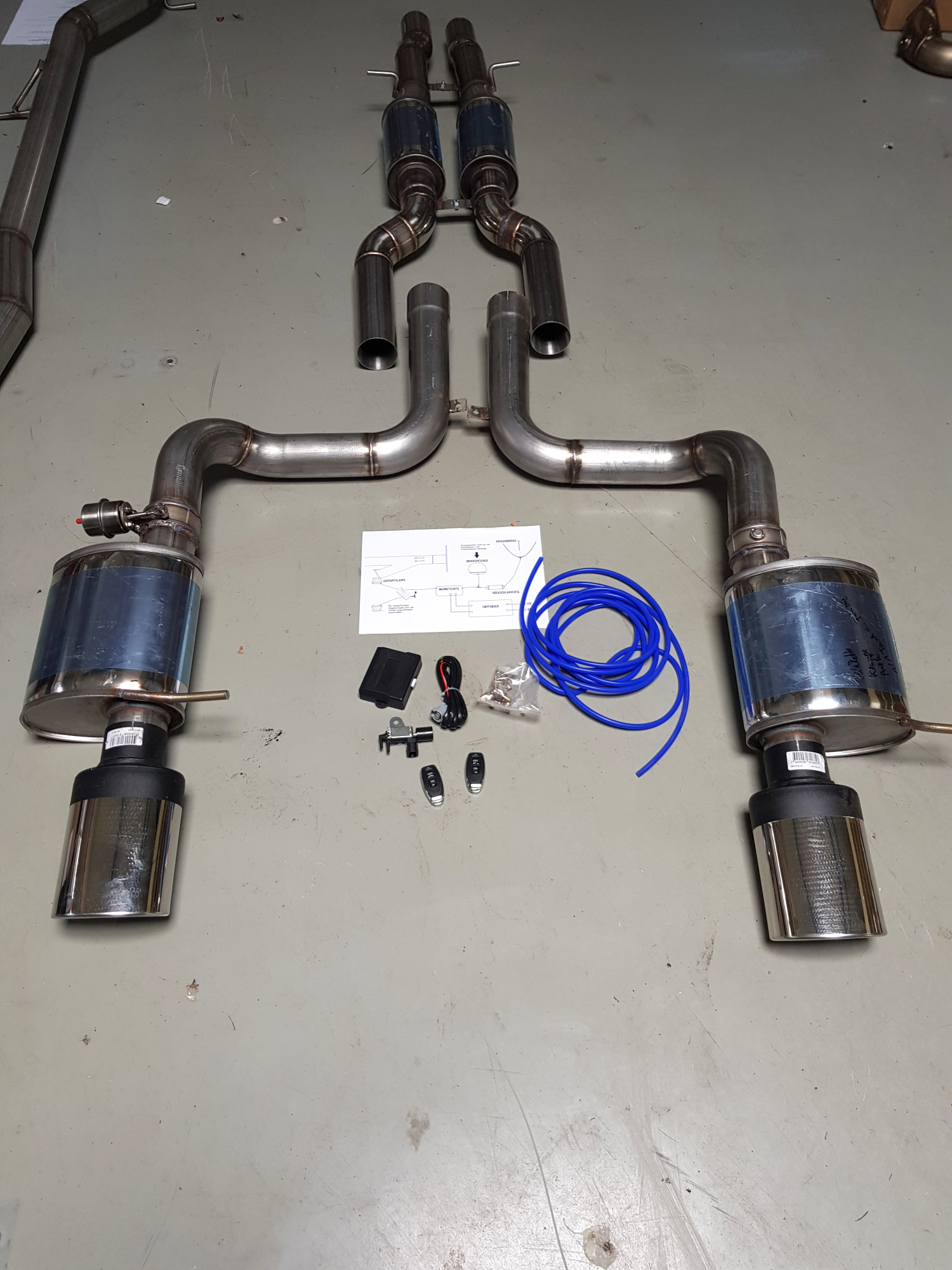 Audi RS6 4F C6 5.0TFSi V10 Klappenauspuff 2x 76mm Sportauspuffanlage Clubsport Elite Street Pro