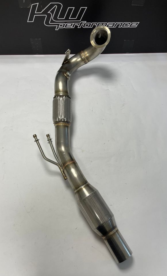 76mm Performance Tuning Downpipe 3"  mit Catles ( Leerkat ) 2.0TFSI TSI VW Skoda Seat Golf7